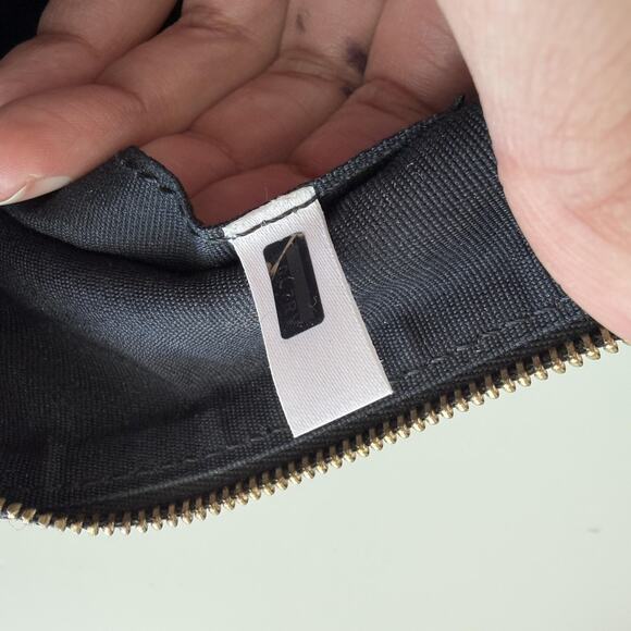 Vintage Jimmy Choo Clutch Bag Womens Small Black Leather Wristlet Made In Italy
